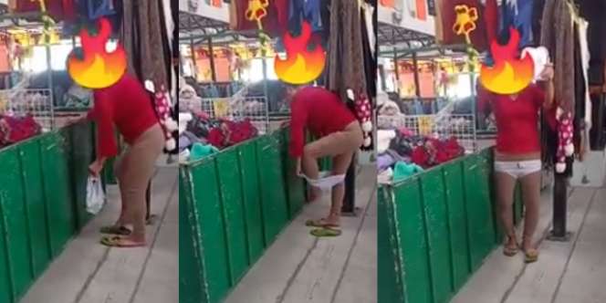 Emak-Emak Coba Pakaian Dalam Ini Viral, Hasilnya...