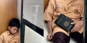 Viral Bocah SD Tertidur di Kelas, Alquran Masih di Genggaman