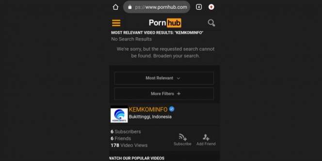 Kemkominfo Buru Pencatut Nama Kementeriannya di Situs Porno