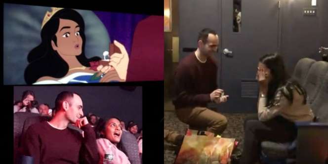 Aksi Pria Melamar di Bioskop Ini Ditonton 6 Juta Kali, Romantisnya...