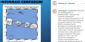 Bali Diguncang Gempa Magnitudo 3,4