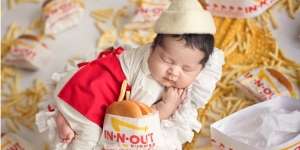 Uniknya Pemotretan Bayi Bertema 'Kentang Goreng'