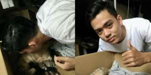 Kibuli Warganet, Pemuda Ini Pura-Pura Minum Susu Kucing