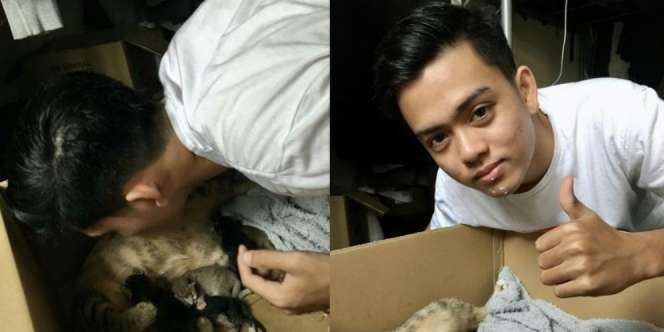 Kibuli Warganet, Pemuda Ini Pura-Pura Minum Susu Kucing