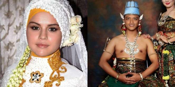 Begini Jadinya Jika Selebriti Top Dunia Menikah Pakai Pakaian Adat Nusantara