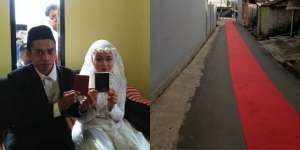 Menikah, Pasangan Ini Gelar Karpet Merah 2,5 Km dari Ujung Gang ke Pelaminan!