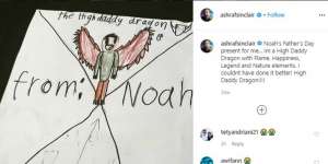 Gambar 'Ayah Bersayap' dari Noah Sinclair untuk Ashraf Bikin Merinding