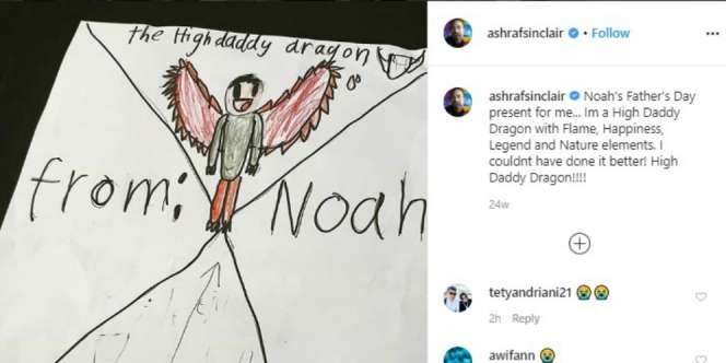 Gambar 'Ayah Bersayap' dari Noah Sinclair untuk Ashraf Bikin Merinding
