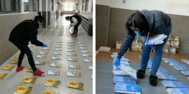 Buku Ajar Diberi Disinfektan, Murid SD di China Mulai Belajar Online
