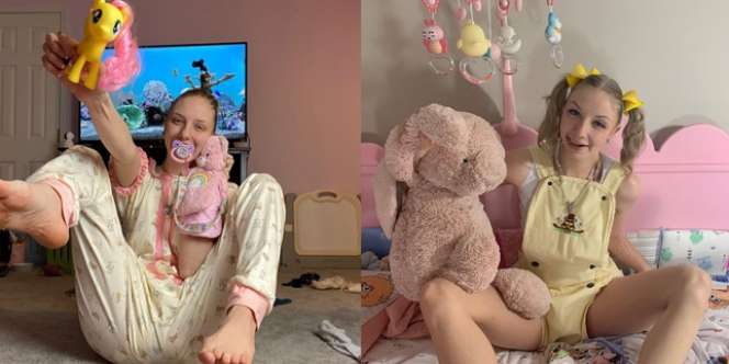 Viral Gadis Cantik 25 Tahun Bertingkah Seperti Bayi