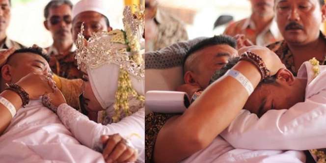 Haru, Bapak Datang ke Nikahan Anak Diantar Ambulans