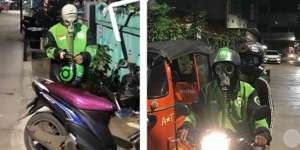 Obrolan Kocak Driver Ojol Pakai Masker Anti Radiasi Cegah Corona
