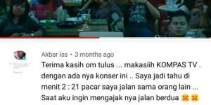 Pria Pergoki Pacar Selingkuh dari YouTube Konser Tulus