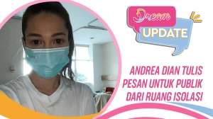 Pesan Andrea Dian dari Ruang Isolasi Corona