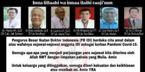 IDI Berduka, 6 Dokter Meninggal Jadi Korban Pandemi Covid-19