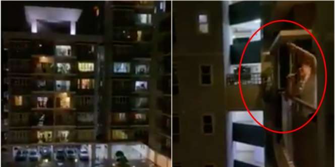 Bosan Karena Lockdown, Penghuni Rusun Gelar Live Karaoke dari Balkon