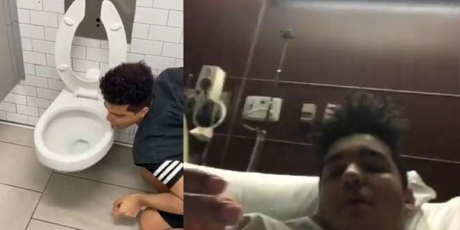 Terima Tantangan Jilat WC Umum, Influencer Dilaporkan Tertular Virus Corona