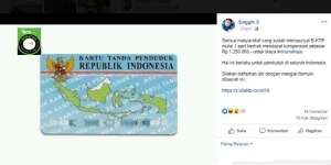 Hoaks! Pemegang e-KTP Diam di Rumah Dapat Kompensasi Rp1,25 Juta