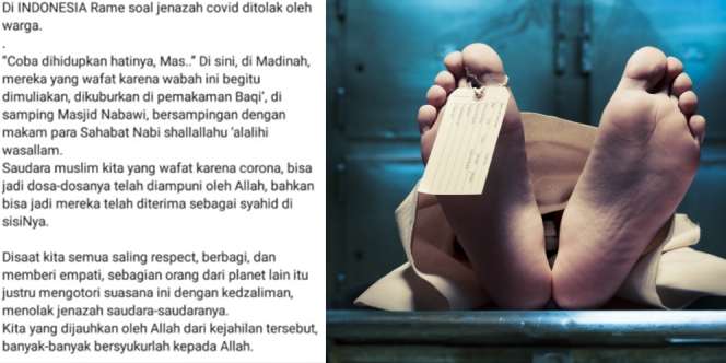 Subhanallah, Jasad Korban Diduga Pasien Corona Begitu Dimuliakan di Madinah
