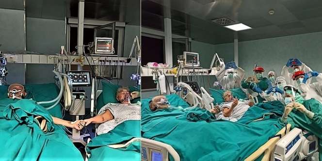 Haru, Pasien Covid-19 Lansia Ini Rayakan 50 Tahun Pernikahan