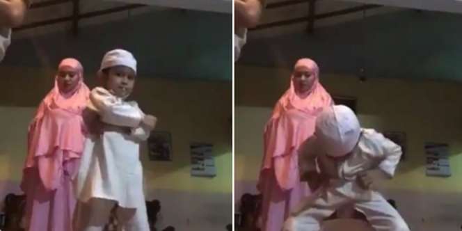 Banyak Tingkah saat Rekam Tugas Sholat Berjamaah, Bocah Ini Bikin Ngakak Ibunya