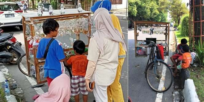 Potret Pilu 2 Bocah di Klaten Keliling Jual Ikan Hias Demi Pengobatan Ibu