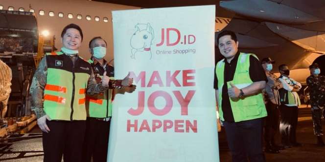 Erick Thohir Terima Alkes Senilai Rp41 M dari JD.com dan 24 Perusahaan