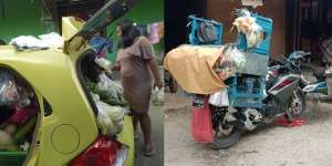 Viral! Di Papua Mobil Honda Brio Jadi Gerobak Sayur