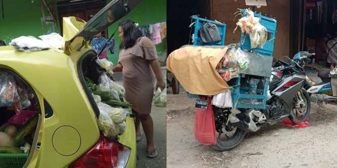 Viral! Di Papua Mobil Honda Brio Jadi Gerobak Sayur