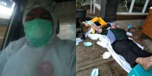 Viral Tenaga Medis Pingsan Akibat Kelelahan Bolak Balik Antar Pasien Corona