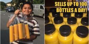 Tak Menyerah Karena Corona , Bocah 10 Tahun Jualan Jus Demi Beli PS4