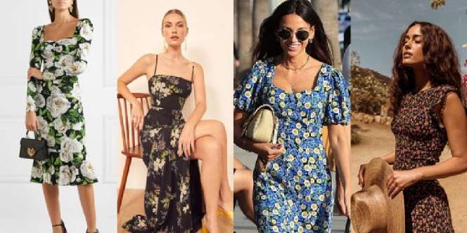 Tips Mengenakan Gaun Bermotif Floral di Segala Acara