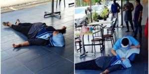 Duh! Pengunjung Kebingungan, Ibu Mendadak Pingsan Dibiarkan Tergeletak di Lantai