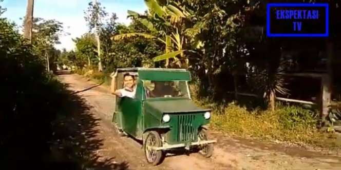 Kreatif!  Pria Jember Ciptakan Mobil Listrik dengan Biaya Cuma Rp15 Juta