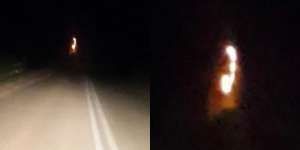 Kisah Cahaya Misterius di Tengah Jalan Gelap Tiba-tiba Muncul dalam Foto