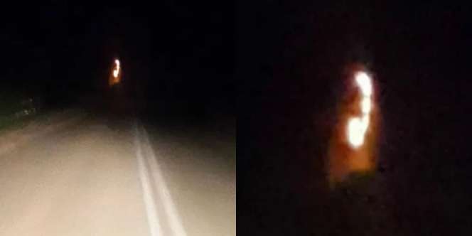 Kisah Cahaya Misterius di Tengah Jalan Gelap Tiba-tiba Muncul dalam Foto