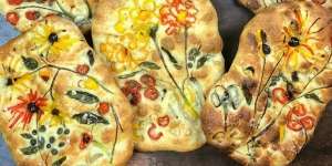 Foccacia, Seni Membuat Roti Jadi 'Lukisan' Bunga