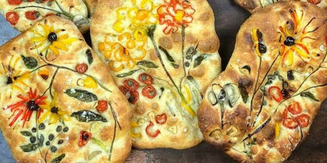 Foccacia, Seni Membuat Roti Jadi 'Lukisan' Bunga