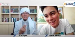 Curhat Takut Tak Dapat Pahala, Baim Wong `Diceramahi' Aa Gym