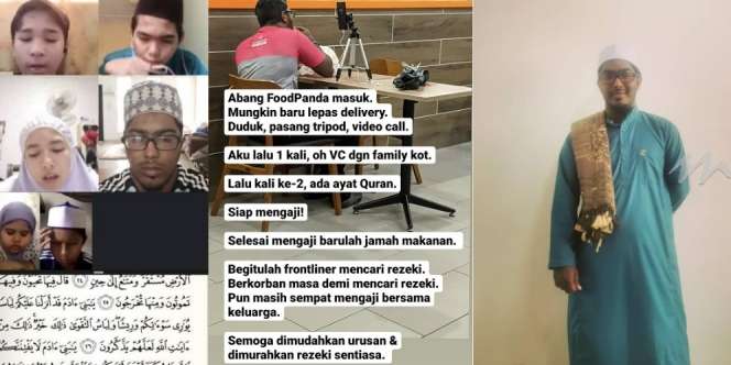 Ngajar Mengaji Online di Restoran, Kebaikan Driver Ojol Ini Terungkap Satu-satu