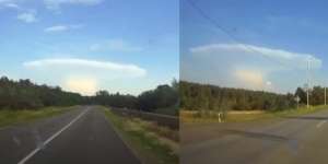 Heboh Awan Berbentuk Jamur Raksasa di Atas Kota Hantu, Warga Panik, Petanda Apa?