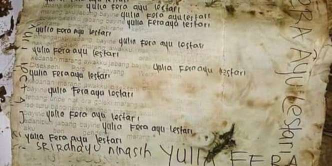Terungkap Sosok Yulia Fera Ayu di Kertas Pocong yang Viral
