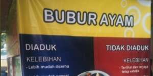 Viral Poster Perbedaan Bubur Ayam Diaduk dan Enggak, Netizen: No Debat!