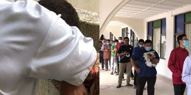 Mengharukan, Pria Ini Menangis karena Tak Bisa Sholat Berjemaah di Masjid