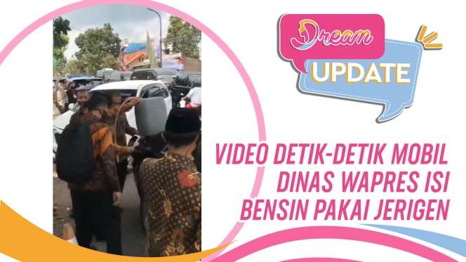 Video Detik-detik Mobil Dinas Wapres Isi Bensin Pakai Jerigen