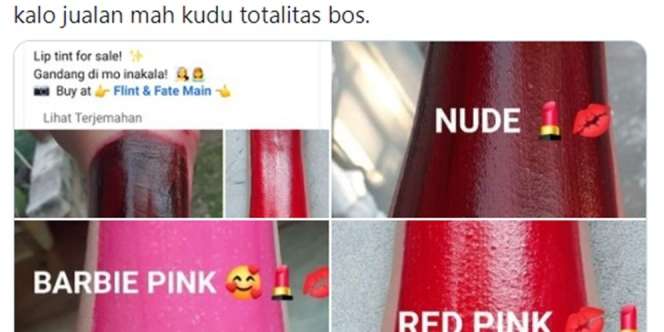 Totalitas Penjual Liptint Olshop Ini Bikin Geleng Kepala