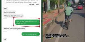 Viral Driver Ojol Gowes Sepeda Pelanggan yang Kelelahan