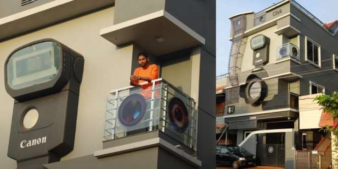 Terobsesi Fotografi, Pria Ini Bangun Rumah Berbentuk Kamera