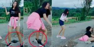 Aksi TikTok Fail Gadis Cantik Bikin Ngilu, Keperosok Got 'Sobek Masa Depannya'