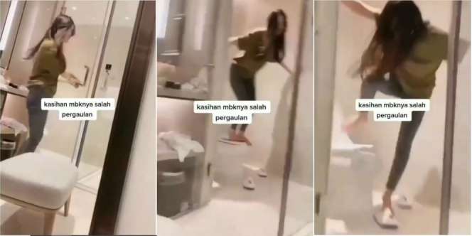 Viral Gadis Cantik Main TikTok di Toilet, Endingnya Bikin Ngilu